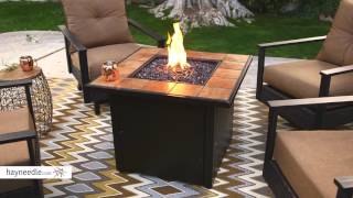 Uniflame Ceramic Tile Propane Fire Pit, Melina Tile Top Fire Pit Table