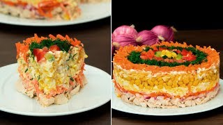 Украса за празничната маса! Салата "Фантазия" за ценители на вкусни и красиви ястия! Украса за празничната маса! Салата "Фантазия" за ценители на вкусни и красиви ястия!