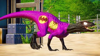 INDORAPTOR do BATMAN vs DINOSSAURO REX | Jurassic World Evolution 4K | Jogo de Dinossauro