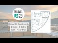 2x2f floor plan virtual tour  marvel 29 apartments