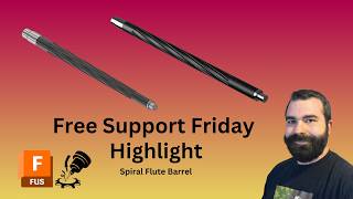 Free Support Friday Highlight: Spiral Flutes on a Tapered Gun Barrel | Autodesk Fusion 360 Tutorial