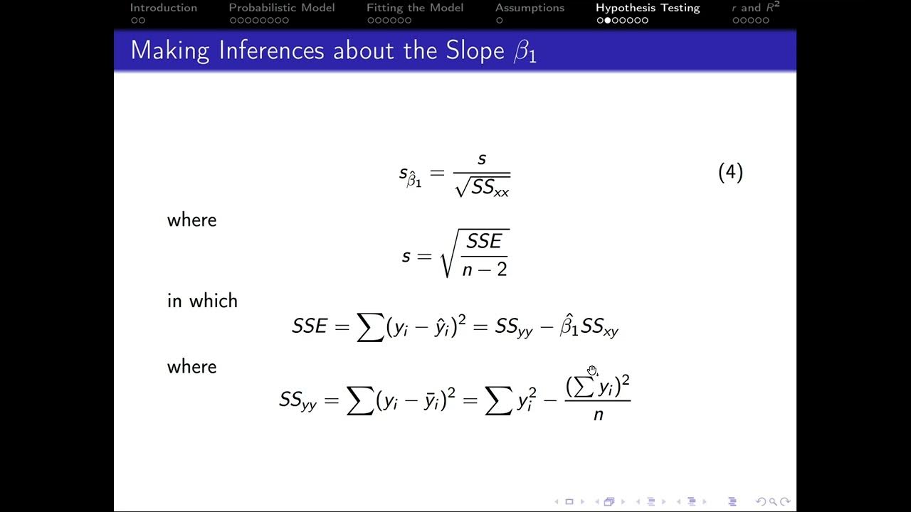 11.6. Simple Linear Regression Hypothesis Testing YouTube