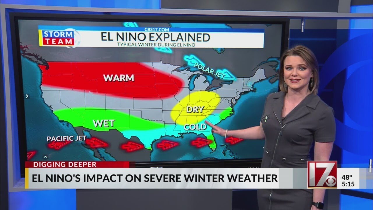 El Nino's impact on severe winter weather - YouTube