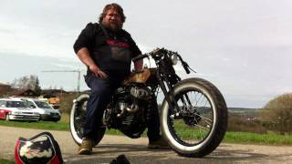 World´s fastest Nuts Bike. Harley Flathead Mutternhobel made by Konrad Testride