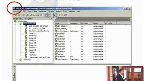 Informatica Training by TrainOvation - FREE lesson on "Repository Manager"