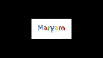 Maryam name WhatsApp status