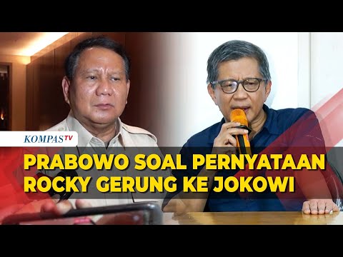 Tanggapan Prabowo Soal Rocky Gerung Kritik dengan Kata Kasar ke Presiden Jokowi