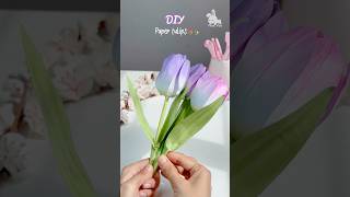 DIY paper tulips🌷|paper craft ideas🤍|#shorts #tulip