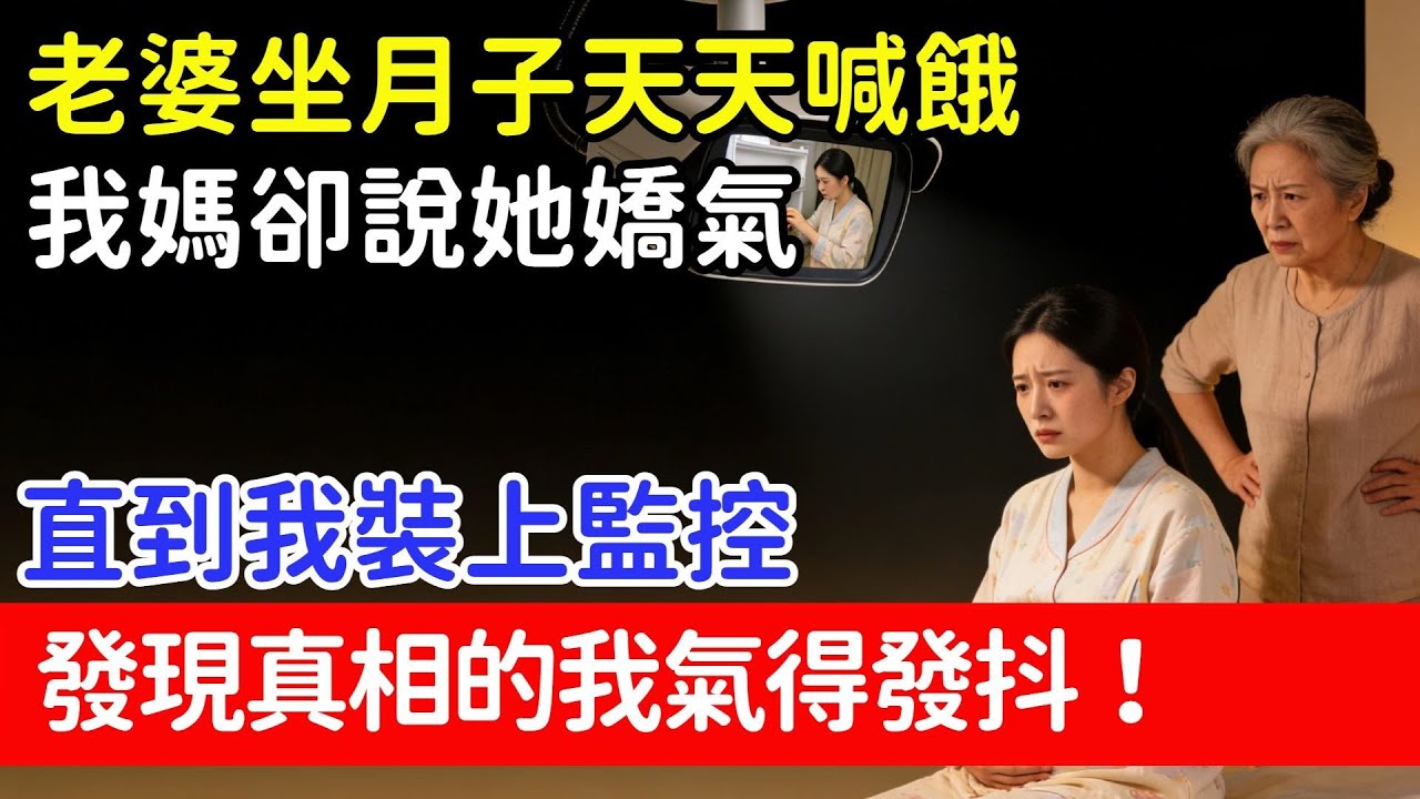 老婆坐月子天天喊餓，我媽卻説她嬌氣盡找事，直到我裝上監控，發現真相的我氣得發抖！#奇聞#故事#完結文