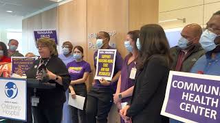 1199SEIU & labor join to call on Gov Kathy Hochul to close Medicaid Coverage Gap in Buffalo 4/5