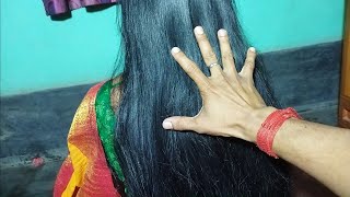 Gorgeous Silky And Smooth Long Hair Pulling | 3Ft Black And Thick Long Hair Pulling For Husband |