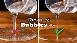 Resin Art for Beginners: How to Get a Bubble-Free Glass Finish| Resin with Ansa-malayalam