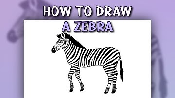 How to Draw a Zebra - Procreate on the iPad - Simple and Easy Zebra Drawing