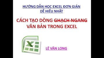 Học Excel Cơ Bản Miễn Phí - Cách Tạo Dòng Ghạch Ngang Trong Excel - Tự học Excel - Học Excel Online