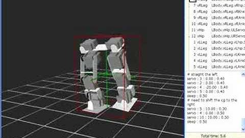 robot walking simulation