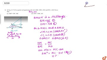 In fig., D is a point on hypotenuse AC of `DeltaA B C ,D M_|_B C` and `D N_|_A B` . Prove that (...