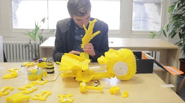 Cameron assembling the InMoov robot