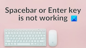 Spacebar or Enter key is not working in Windows 11/10