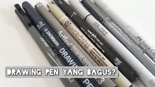 Review dan perbandingan Drawing Pen (Snowman Drawing Pen, Artline, Uni Pin, Copic Multiliner, dst)