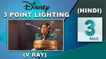 Disney 3 point lighting techniques V_RAY 3DS max (HINDI) || Tutomator || Praveer Das ||