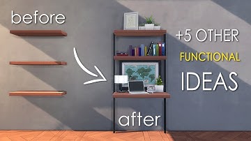 Building ideas 💡 Base game shelf | NO CC | The Sims 4 Tutorial