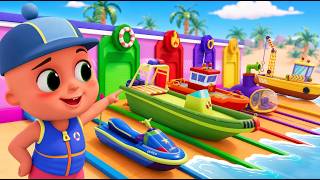 Sea Rescue Vehicles Song 🚤 Turkish Nursery Rhymes & Cartoons | Mini Mini Kids 🎶 screenshot 3