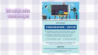 Penjelasan tentang Job vacancy , Curriculum vitae, Application letter