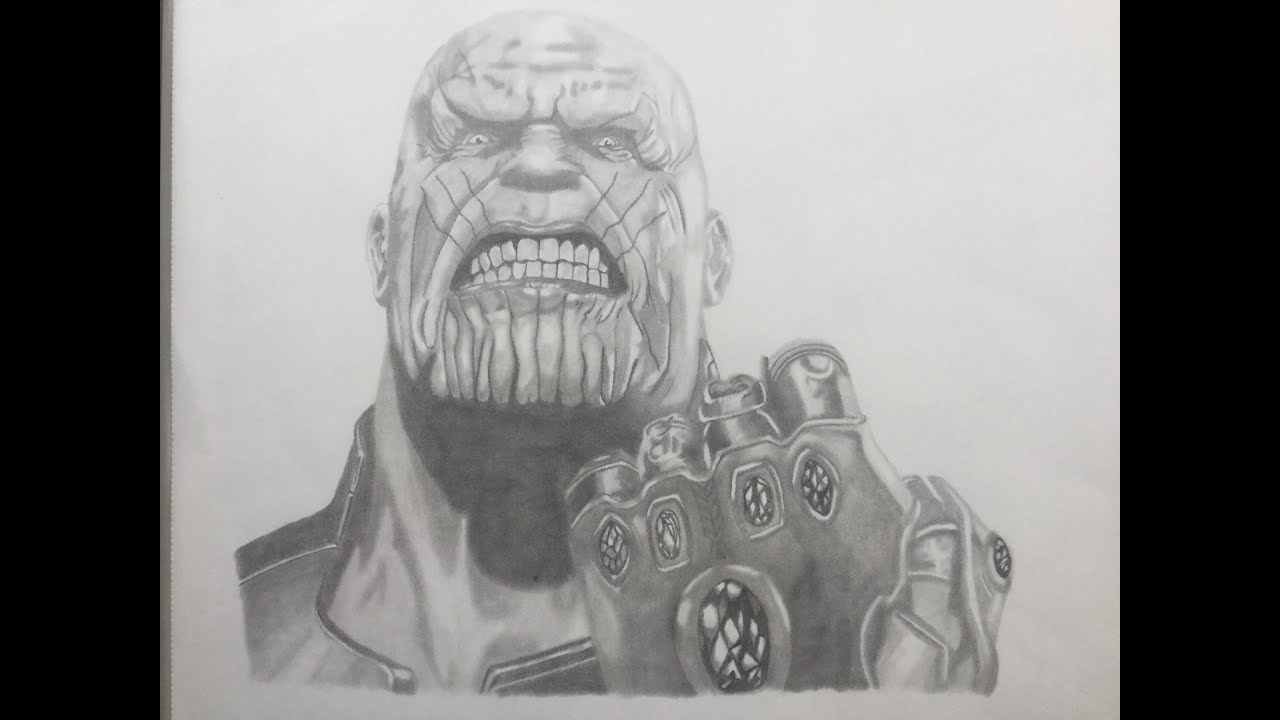 Drawing Thanos with Infinity Gauntlet (Marvel- Endgame) - YouTube