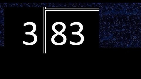 Divide 83 by 3 ,  decimal result  . Division with 1 Digit Divisors . Long Division . How to do