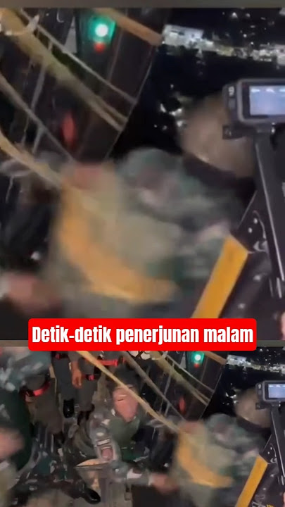 inilah detik-detik prajurit TNI melaksanakan penerjunan malam #tni #tniad #tniau #army #tnial #fyp
