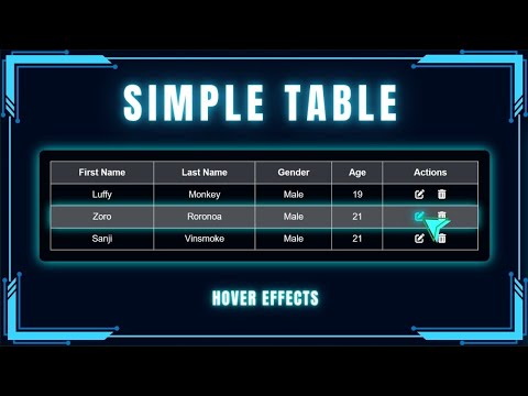 SIMPLE TABLE USING HTML & CSS ONLY | #10