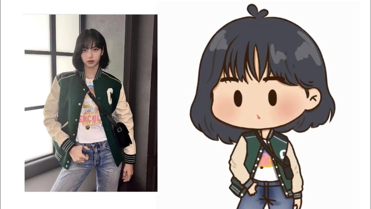How to draw chibi LISA blackpink | Lisa Instagram feed 011121 | tutorial step by step | IbisPaint X