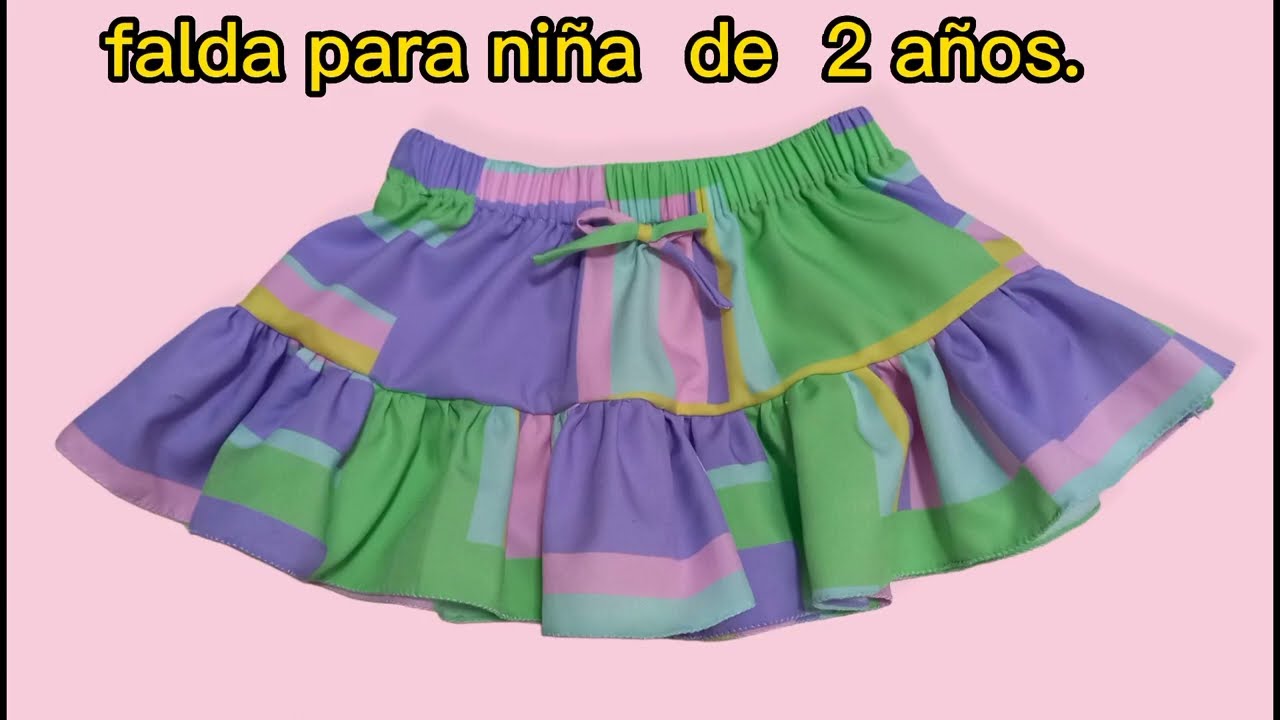 como hacer falda para niña de forma facil 2023 #sew #sewing #idae #fashion  