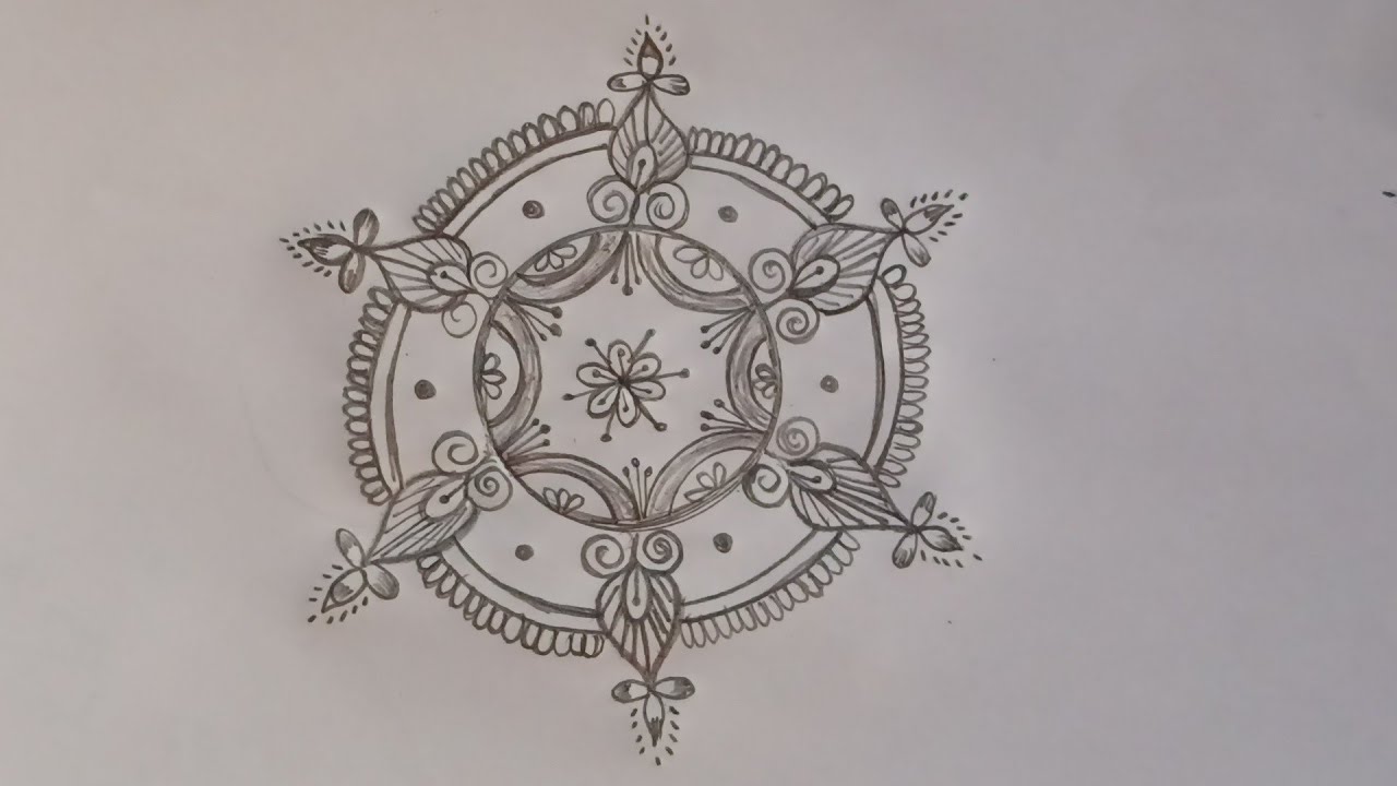 🌹 Beautiful free hand rangolidesignes🌺🌹 simplerangoli designs🌹Beginneres🌹 Navaratri specialrangoli