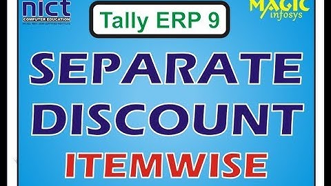 separate discount column on invoice in tally in hindi || nict computer education