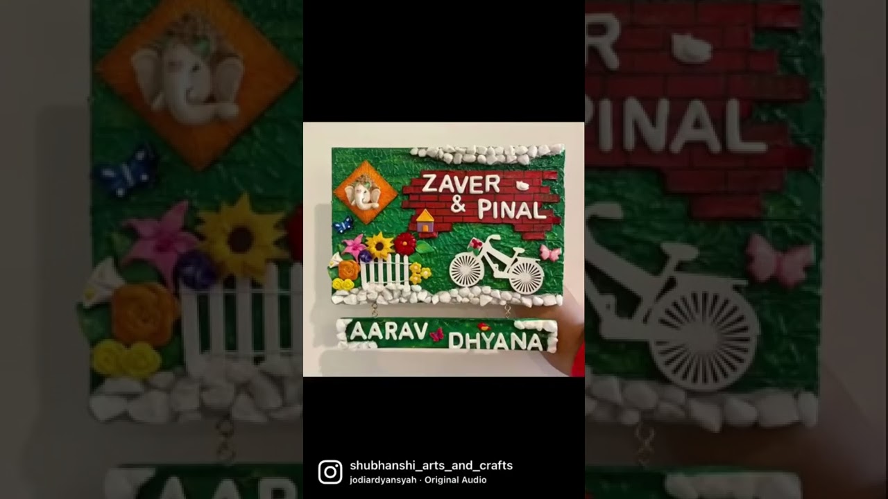 Customized clay Name plate/ Family Name sign board 