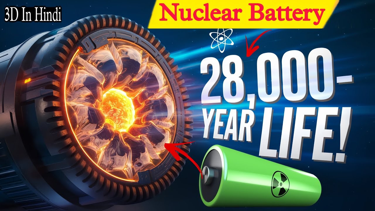 Nuclear Battery🔋| life 28.000 Year |3D In Hindi