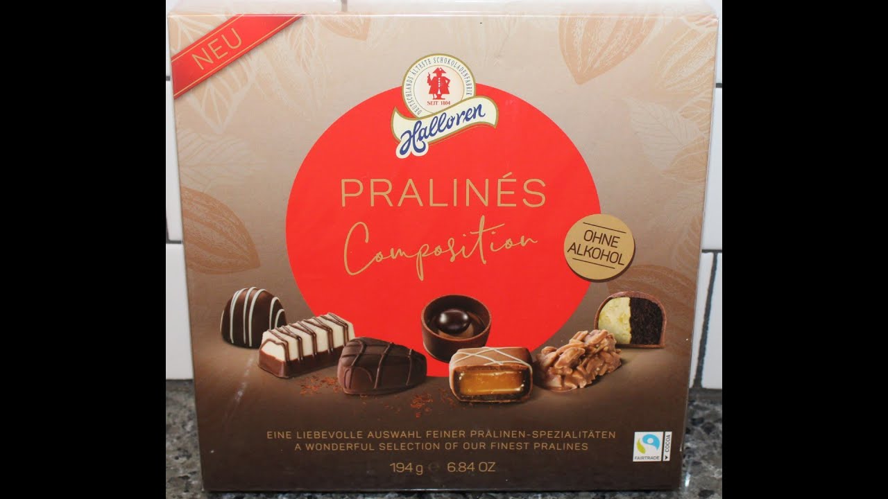 Halloren Pralines Composition Box: 9 Flavors Review - YouTube