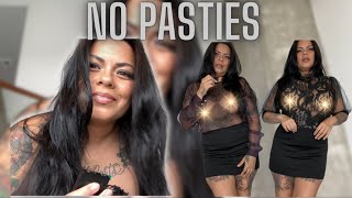 4K NO PASTIES Sheer Blouse Try On Haul! | Mature TryOn with Mirror View Office Work | 40+ Mom Body