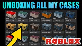 Unboxing All My Cases Roblox Phantom Forces