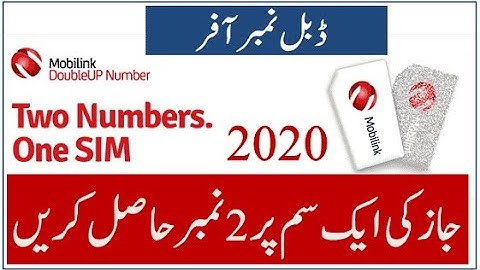 How to get double number on jazz or mobilink