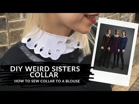 DIY Weird Sisters Costume - How to sew a peter pan collar to a shirt