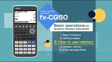 CASIO Graphic Display Calculator  －Basic operations　3.How to use memory