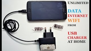GET FREE DATA INTERNET WiFi FROM HOME USB CHARGER