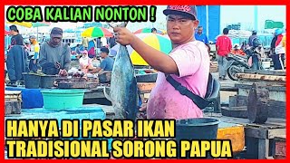 Fish Cutting Attractions at the Papua Indonesia Fish Market, Fish Cutting Skills