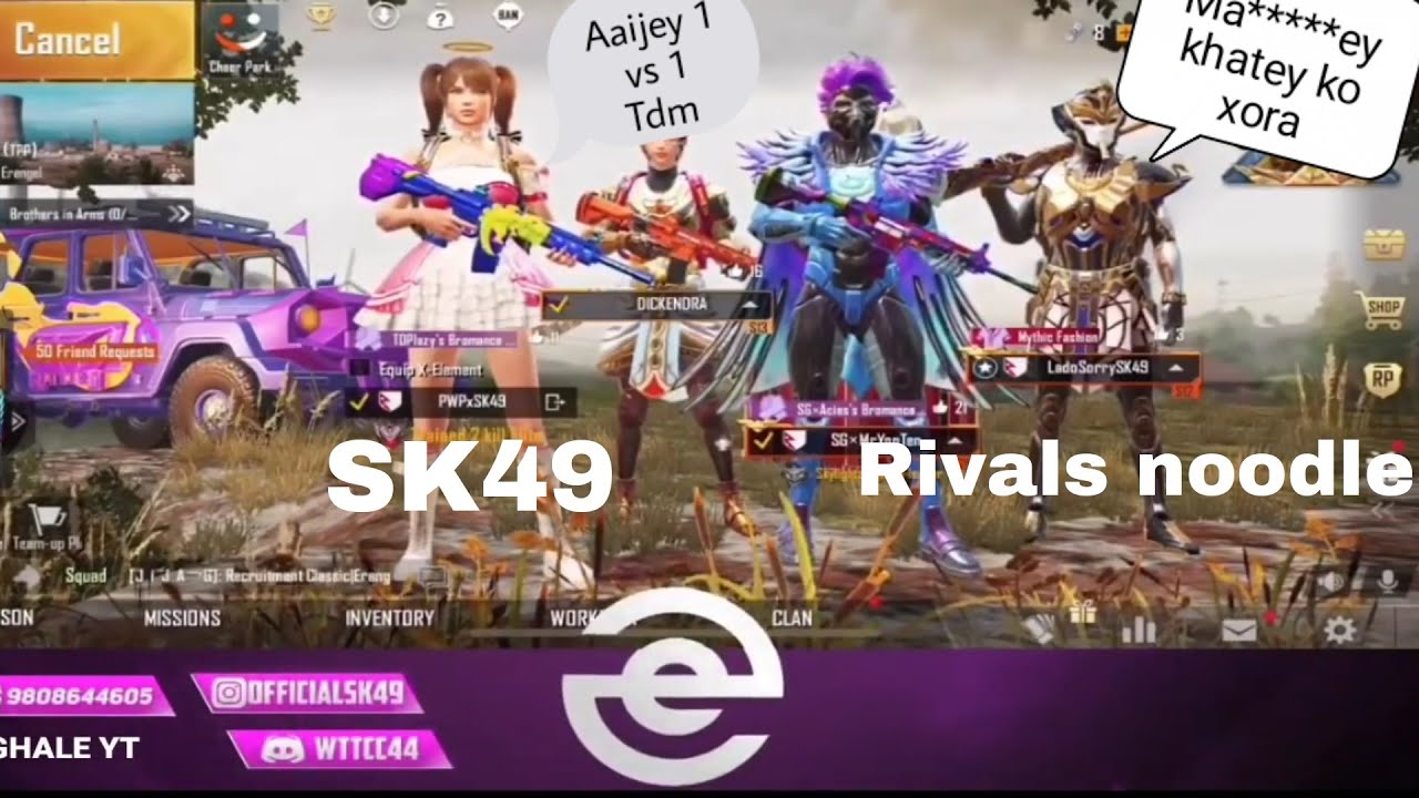 SK49 TOXIC CONTROVERSY WITH RIVALSxNOODLE| SK49 vs RIVAL|| PUBG Nepal