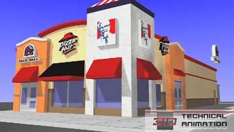 Architecture Animation - YUM Brands, Pizza Hut, Taco Bell and KFC