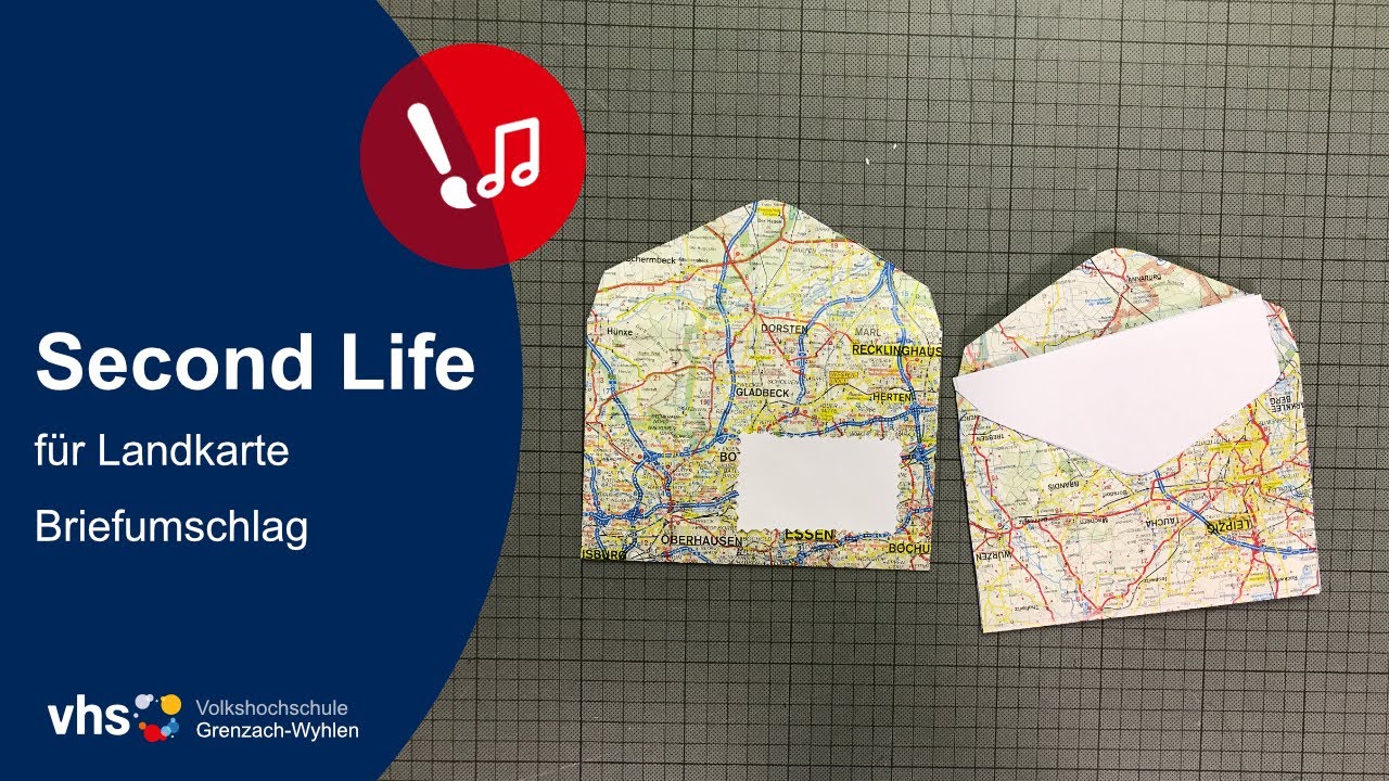 Briefumschlag - Second Life für Landkarte | VHS Grenzach-Wyhlen