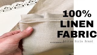 Pure Linen Fabric // Shirting And Kurta Fabric // Soft Linen Aditya Birla Brand
