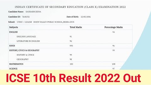 ICSE 10th Result 2022 Declared How to Check | icsec.org 10th Result Out How to Check